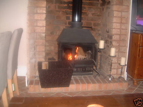open wood burning stove